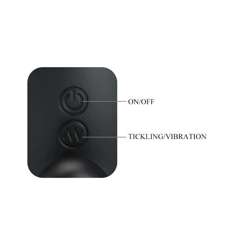MR PLAY Prostate Massager - Black USB Rechargeable Prostate Massager with Flicking Tip